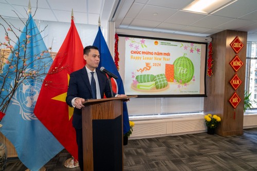 越南驻联合国代表团向国际友人介绍春节美食 - ảnh 1