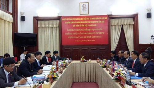 Vietnam dan Laos memperkuat kerjasama di instansi pengadilan dan inspektorat - ảnh 1