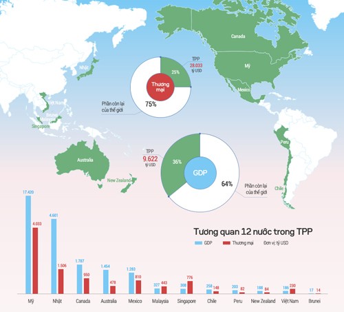 12 negara anggota secara serempak mengumumkan naskah Perjanjian TPP - ảnh 1