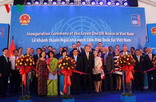 Ban Ki-moon nimmt an Einweihung des Green One UN House in Vietnam teil - ảnh 1