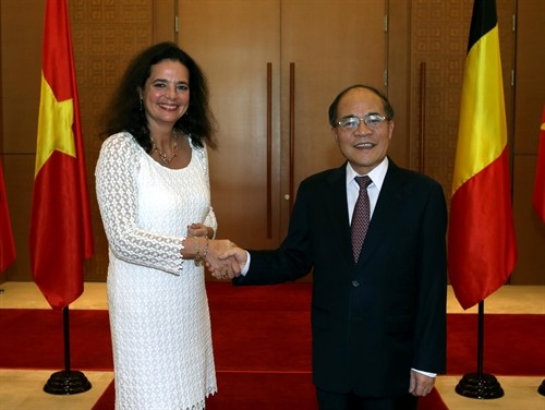 Nguyen Sinh Hung führt Gespräch mit der Vorsitzenden des belgischen Senats - ảnh 1