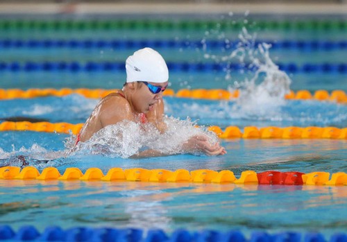 Anh Vien und Quy Phuoc nehmen an nationaler Schwimm-Meisterschaft 2021 teil - ảnh 1