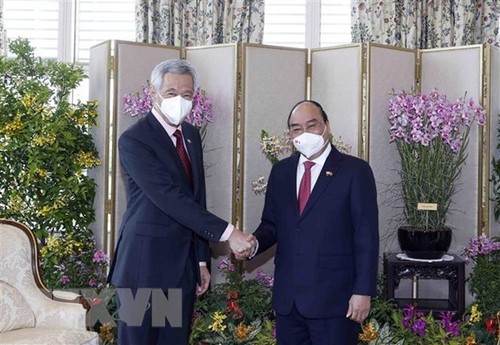 Singapur-Besuch des vietnamesischen Staatschefs legt Fundament für beide Länder zum Vorbild in Südostasien - ảnh 1