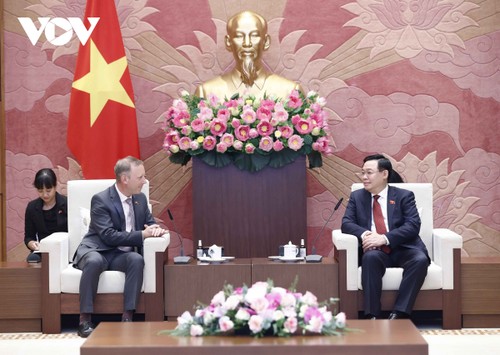 Parlamentspräsident Vuong Dinh Hue empfängt den britischen Botschafter in Vietnam Gareth Ward - ảnh 1