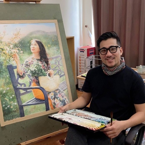 Erster Maler Vietnams gewinnt einen internationalen Aquarellpreis in den USA - ảnh 1