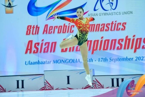 Aerobic-Mannschaft Vietnams gewinnt drei Goldmedaillen bei Aerobic-Asienmeisterschaft - ảnh 1