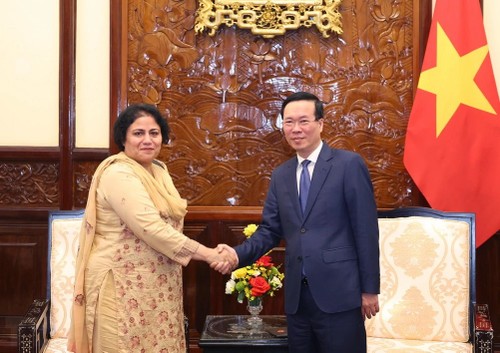 Staatspräsident Vo Van Thuong empfängt Pakistans Botschafterin - ảnh 1