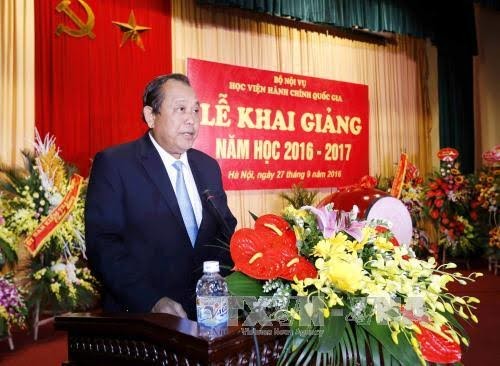 越南政府副总理张和平出席国家行政学院开学典礼 - ảnh 1