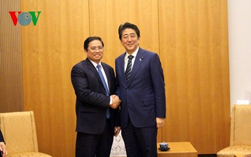 日本首相安倍晋三会见越共中央组织部部长范明正 - ảnh 1