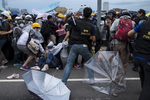 Hongkongs Verwaltungschef ruft Demonstranten zum Stopp von Protesthandlungen auf - ảnh 1