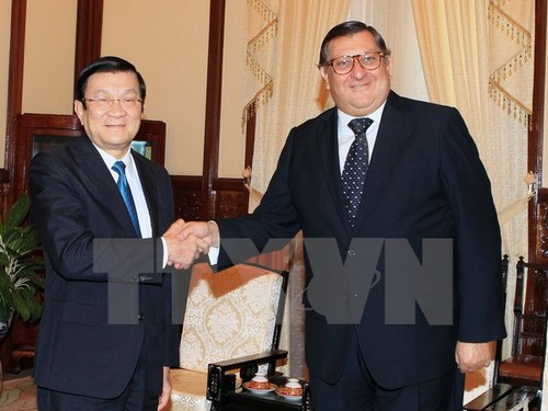 Staatspräsident Truong Tan Sang trifft Chiles Botschafter zum Ende seiner Amtszeit - ảnh 1
