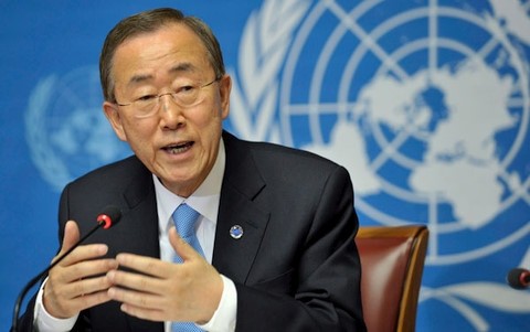 UN-Generalsekretär Ban Ki-moon verabschiedet sich von Mitarbeitern der Uno - ảnh 1