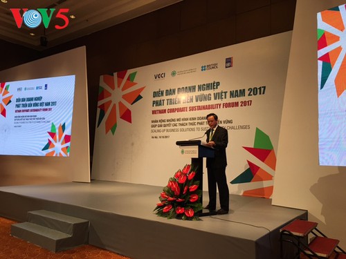 Unternehmensforum für nachhaltige Entwicklung 2017 in Hanoi eröffnet - ảnh 1
