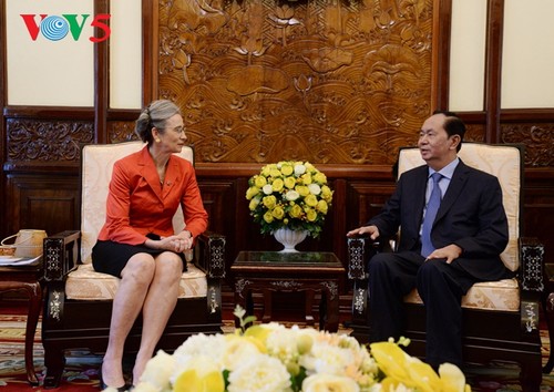 Staatspräsident Tran Dai Quang trifft Botschafter aus Großbritannien und Niederlanden - ảnh 1