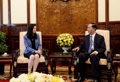 Staatspräsident Tran Dai Quang trifft Polens Botschafterin Barbara Szymanowska - ảnh 1