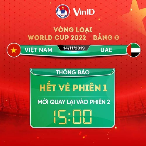 Das Spiel zwischen Vietnam und VAE in der 2. Qualifikationsrunde für WM 2022 ausverkauft - ảnh 1