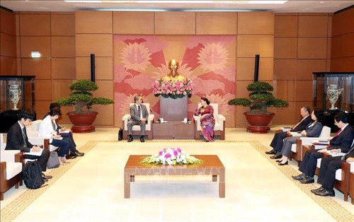 Parlamentspräsidentin Nguyen Thi Kim Ngan empfängt Botschafter Japans und Kambodschas - ảnh 1