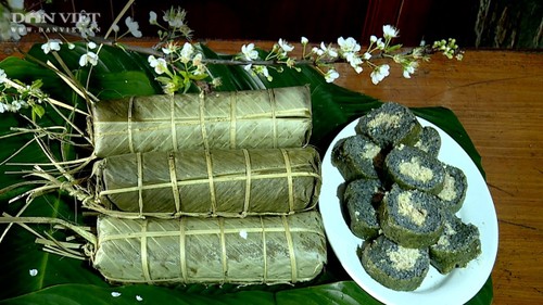 Kräuter-Klebreiskuchen – Einzigartiges Gericht der Muong in Phu Tho - ảnh 2