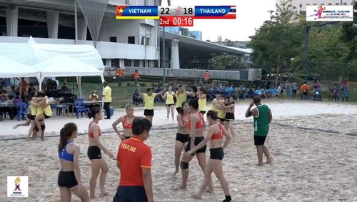 Vietnams Beachhandball-Nationalmannschaft der Frauen ist Asienmeister - ảnh 1