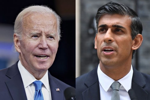 US-Präsident Biden führt ein Telefongespräch mit dem neuen britischen Premierminister Sunak - ảnh 1