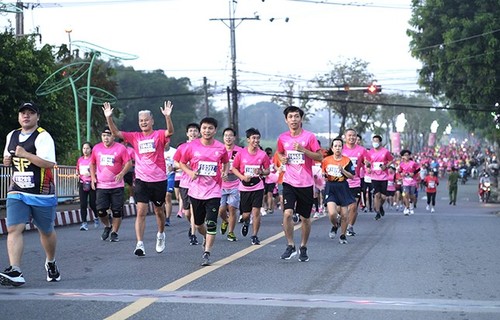 Der Marathonlauf Dat Sen Hong in Dong Thap zieht Sportler aus 14 Ländern an - ảnh 1