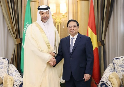 Premierminister Pham Minh Chinh trifft Leiter großer saudi-arabischer Unternehmen - ảnh 1