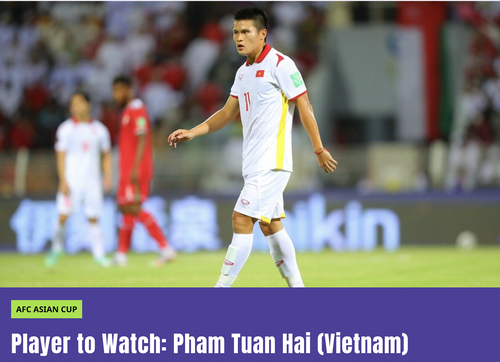 AFC: Pham Tuan Hai ist interessanter Spieler bei der Fußball-Asienmeisterschaft - ảnh 1