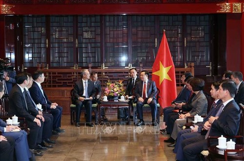 Parlamentspräsident Vuong Dinh Hue trifft Chinas Großunternehmer - ảnh 1