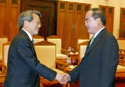 Deputi PM Nguyen Thien Nhan menerima Ketua Badan Inspektorat dan Auditing Republik Korea - ảnh 1
