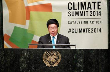 Deputi PM Vietnam, Pham Binh Minh menghadiri Konferensi Tingkat Tinggi PBB tentang iklim - ảnh 1