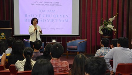 Mahasiswa Vietnam di Australia berkiblat ke Laut Timur - ảnh 1