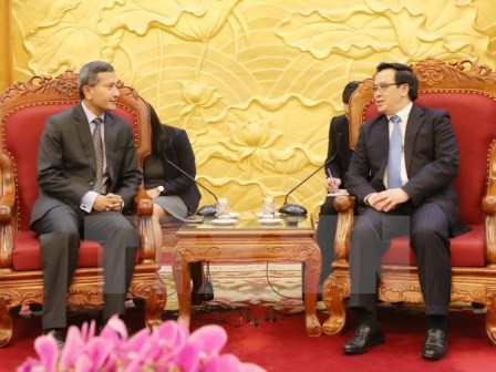 Kepala Departemen Hubungan Luar Negeri KS PKV Hoang Binh Quan menerima Menlu Singapura, Vivian Balakishanan - ảnh 1