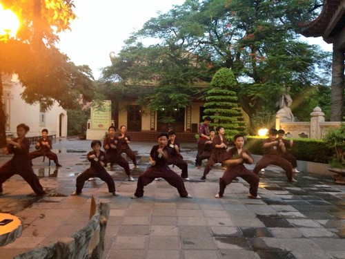 Mengunjungi satu kursus main silat di pagoda Bang A, kota Hanoi - ảnh 5