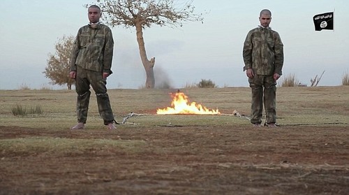 IS memuat video tentang pembakaran hidup-hidup terhadap serdadu Turki - ảnh 1