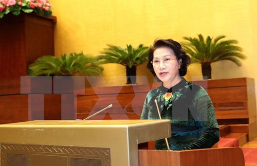 Ketua MN Vietnam, Nguyen Thi Kim Ngan menghadiri konferensi penggelaran tugas tahun 2017 dari Organisasi Partai Kantor MN - ảnh 1