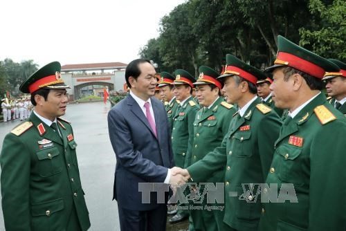 Presiden Vietnam, Tran Dai Quang mengunjungi Markas KOMANDO Daerah Militer IV provinsi Nghe An - ảnh 1