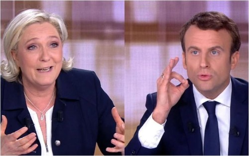 Dua capres Perancis melakukan perdebatan terakhir di TV - ảnh 1