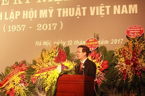  Asosiasi Seni Rupa Vietnam memperingati ultahnya yang ke-60 - ảnh 1