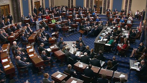 Presiden Donald Trump dinyatakan tidak bersalah di sesi persidangan di Senat - ảnh 1