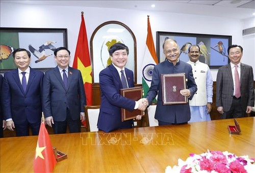 Vietnam dan India Tandatangani Kerja Sama di Banyak Bidang - ảnh 1