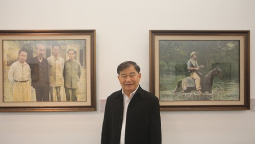 Pameran “Hati Pelukis Keturunan Vietnam terhadap Paman Ho” - ảnh 1