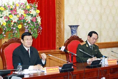Президент СРВ Чыонг Тан Шанг провел рабочую встречу с парткомом МОБ - ảnh 1