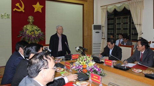 Генеральный секретарь ЦК КПВ Нгуен Фу Чонг посещает провинцию Куангнинь - ảnh 1
