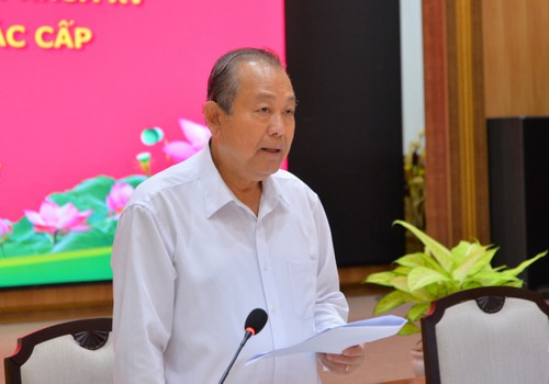 Вице-премьер Чыонг Хоа Бинь проверил подготовительную работу к выборам в Донгтхап - ảnh 1