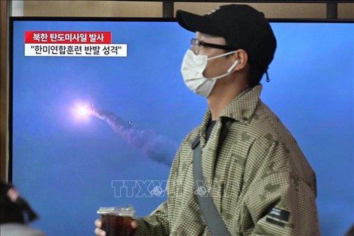 Реакция Республики Корея, Японии и США на запуск новой ракеты Северной Кореей - ảnh 1