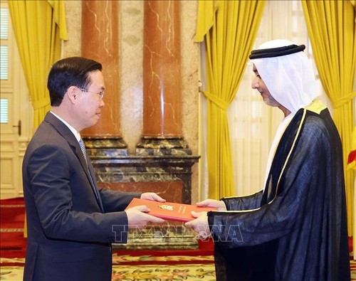 Президент Во Ван Тхыонг принял послов ОАЭ, Шри-Ланки и Чили, вручивших ему верительные грамоты - ảnh 1