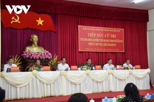 Премьер-министр Фам Минь Тинь провел встречу с избирателями города Кантхо  - ảnh 1