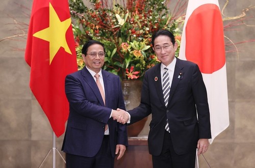 Премьер-министр Фам Минь Тинь провел переговоры с премьер-министром Японии Кисидой Фумио - ảnh 1