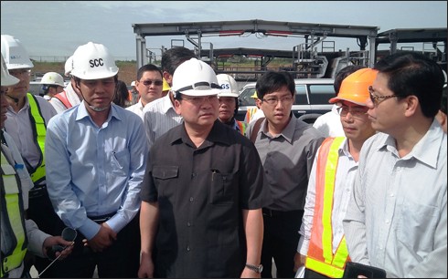 Phó Thủ tướng Hoàng Trung Hải thị sát dự án đường sắt đô thị tại Thành phố Hồ Chí Minh  - ảnh 1