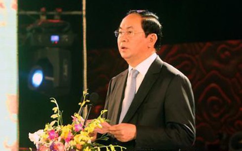 Chủ tịch nước Trần Đại Quang dự lễ khai mạc Ngày Văn hóa các dân tộc Việt Nam - ảnh 1